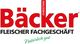 Logo für ein Fleischerfachgeschäft mit dem Schriftzug "Bäcker" und "Natürlich gut".