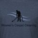 Silhouette of a person cleaning carpet with "Weaver's Carpet Cleaning" text below.