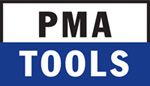 Logo mit der Aufschrift "PMA TOOLS" in Schwarz auf weißem und blauem Hintergrund.