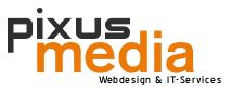 pixus media Logo mit Schriftzug: Webdesign & IT-Services.