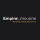 Logo of Empire Limousine with "Worldwide Chauffeured Service" on a black background.