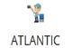 Cartoon repairman with a toolbox above the word "ATLANTIC."