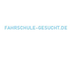 Text: "FAHRSCHULE-GESUCHT.DE" in hellblau auf weißem Hintergrund.