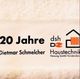 "20 Jahre Jubiläum für dsh Haustechnik mit Logo und Dietmar Schmelcher namentlich erwähnt."