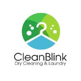 CleanBlink logo with a green circle, hanger icon, and text "Dry Cleaning & Laundry."