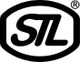 Schwarzes STL-Logo in einem ovalen Rahmen mit einem kleinen eingetragenen Markensymbol oben rechts.