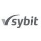 Graues Sybit-Logo mit einem stilisierten Häkchen im Buchstaben "s" auf weißem Hintergrund.