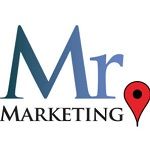 Stylized "Mr Marketing" logo with a red location pin symbol.