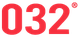 Red "032°" text on a white background.