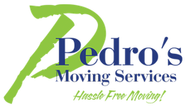 Green and blue "Moving Services" logo with a stylized figure and house shape.