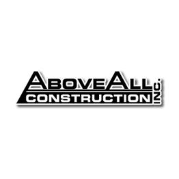 "Logo of Above All Construction Inc. with bold, black lettering on a white background."