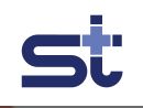 Blue and grey "St" logo with a cross integrated into the "t" against a white background.