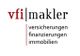Logo von "vfi makler" mit den Worten: Versicherungen, Finanzierungen, Immobilien.
