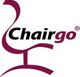 Logo mit stilisiertem rosa Stuhl in Form eines Schwans und dem Text "Chairgo".