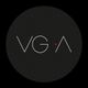 Logo nero con lettere bianche "VG A" e un punto rosso.