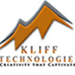 Orange and black mountain logo with "Kliff Technologies" and the tagline "Creativity That Captivates".