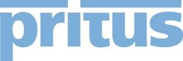 Blaues Logo mit der Aufschrift „pritus“ in einer modernen, serifenlosen Schriftart.