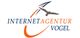 Logo mit Schriftzug "Internetagentur Vogel" und Silhouette eines fliegenden Vogels.