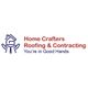 Logo of Home Crafters Roofing & Contracting with hands holding a house outline.