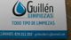 Tarjeta de Guillen Limpiezas, servicios de limpieza con contacto y correo electrónico.