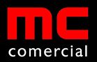 Logo con las letras "MC" en rojo sobre fondo negro, y "comercial" en blanco abajo.