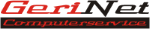 Logo mit rotem und schwarzem Text: "GeriNet Computerservice".