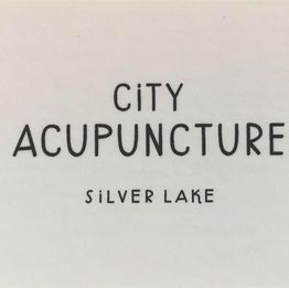 Text reads "City Acupuncture Silver Lake" in a minimalist font on a plain background.