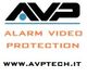 Logo di AVP Tech: "Alarm Video Protection" con il sito www.avptech.it.