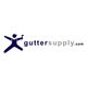 Silhouette of a person with a hammer next to the text "guttersupply.com".