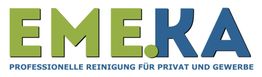 Logo mit Text: "EME.KA Professionelle Reinigung für Privat und Gewerbe".