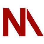 Rotes, stilisiertes "NA"-Logo auf weißem Hintergrund.