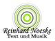 Logo mit grünen und grauen Kreisen und darunter Text: Reinhard Noeske, Text und Musik.