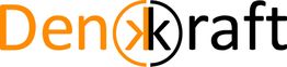 Logo zeigt das Wort "Denkraft" in orange und schwarz, mit einem Kreis um das "k".