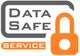 Logo mit Text "Data Safe Service" und einem orangefarbenen Vorhängeschloss.