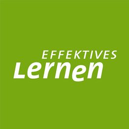 Grüner Hintergrund mit weißem Text: "Effektives Lernen".