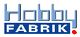 Logo mit dem Schriftzug "Hobby FABRIK" in blau auf weißem Hintergrund.