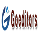 Logo with blue "G" and the word "Goeditors" in brown.