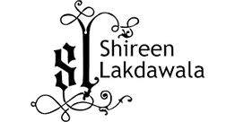 Stylized "SL" logo with "Shireen Lakdawala" in elegant font and decorative flourishes.