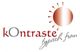Logo mit Text "kOntraste typisch frau" und einer stilisierten Sonne rechts.