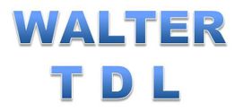 Text in blauen Großbuchstaben: "WALTER" und darunter "TDL".