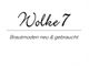 "Wolke 7 Logo mit Text: Brautmode neu & gebraucht."