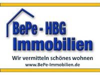 Textlogo: BePe-HBG Immobilien. Slogan: "Wir vermitteln schönes wohnen". Website: www.BePe-Immobilien.de