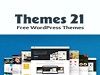 "Collection of Themes 21 free WordPress themes displayed on various device screens."