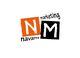 Logotipo de Navarra Marketing con letras "NM" en cuadros naranja y negro.