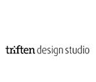 Logo: "triften design studio" in schwarzer Schrift auf weißem Hintergrund.