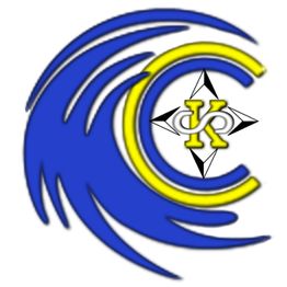 Blau-gelbes Logo mit Buchstaben „C“, „R“ und Wind/Welle-Motiv in einer Kompassrose.