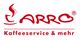 Logo mit rotem Schriftzug "ARRO" und Text "Kaffeeservice & mehr", daneben Kaffeetassenmotiv.