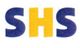 Buchstaben "SHS" in Blau und Gelb.