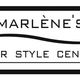Logo van Marlène's Hair Style Centre met zwarte letters en een golvende lijn.
