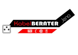 Grafik mit Text: "KabelBERATER" und "Jena", Symbole für TV, Telefon, E-Mail und Mobiltelefon.